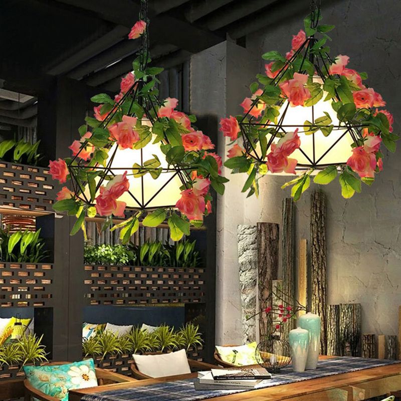 Ritta Fleurs Vintage Design LED Suspension Métal Bar Salon Salle à manger - Neutralighting
