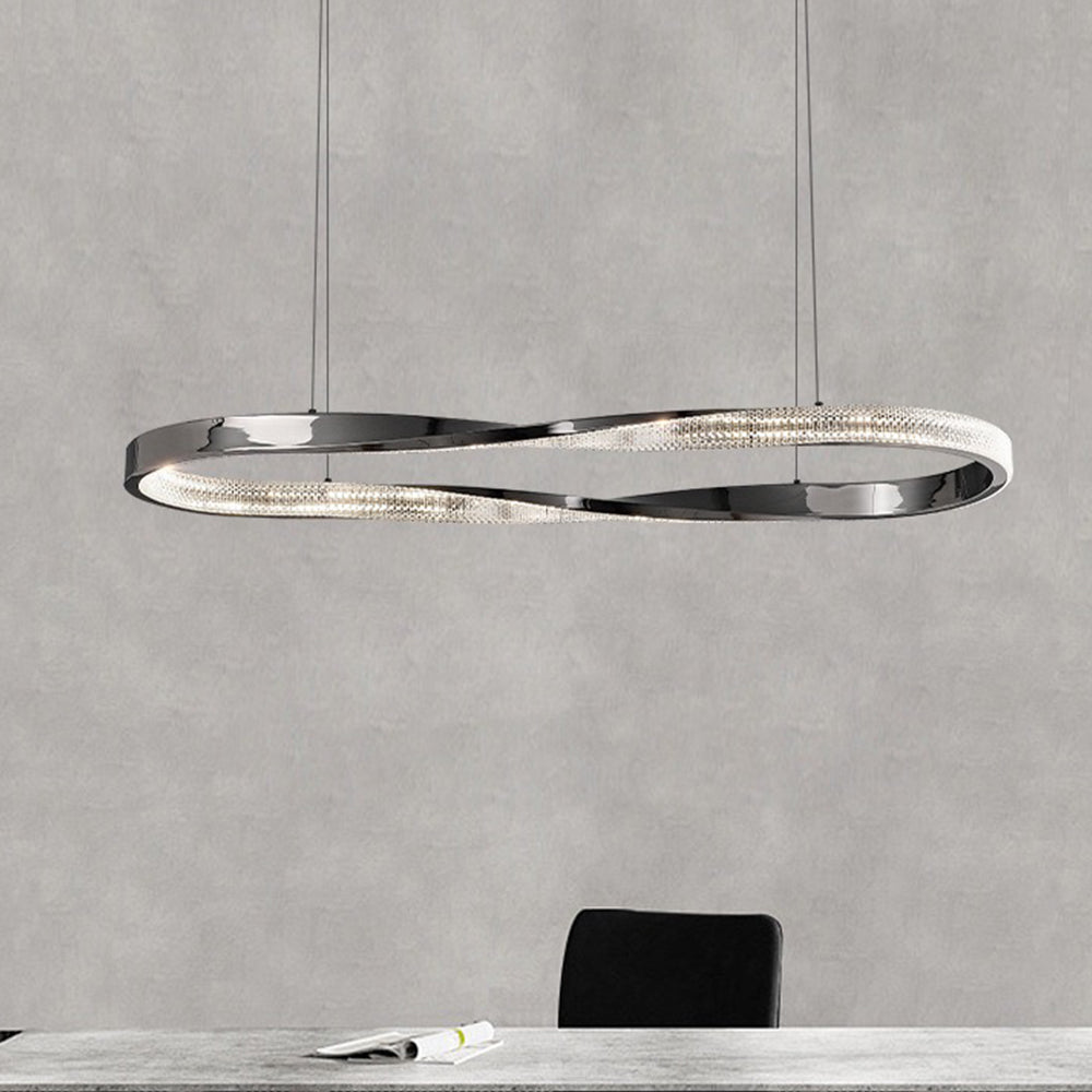 Kristy Luminaires Suspensions Anneau Moderne Métal Acrylique Noir/Cuivre Salon/Chambre à Coucher - Neutralighting