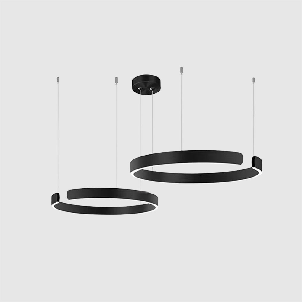 Urel Suspension Cercle Noir/Or Rose Salon/Chambre à Coucher