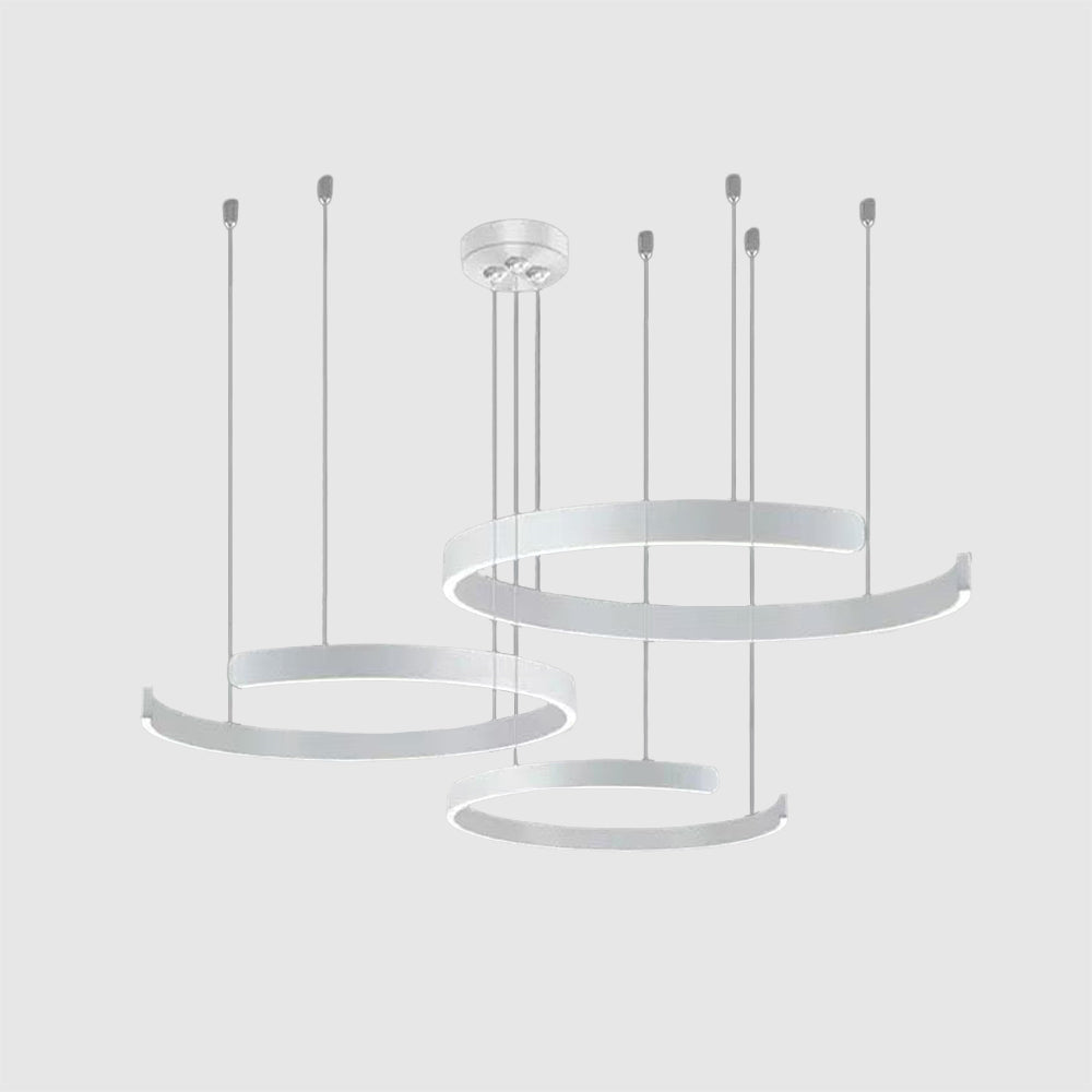 Urel Suspension Cercle Noir/Or Rose Salon/Chambre à Coucher