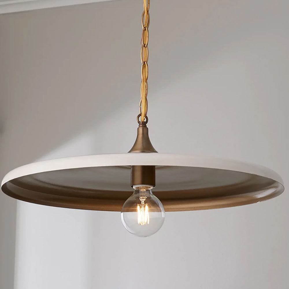 Silva Industrie Vintage Métal LED Suspension Blanc/Noir/Or Salon - Neutralighting