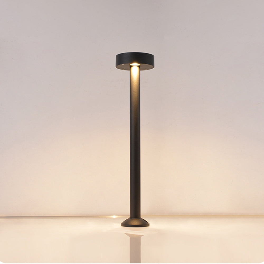 Ray Rond Moderne LED Lampadaire Extérieure Noir Métal/Verre Allée - Neutralighting