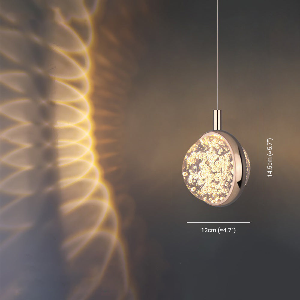 Arisha Luminaires Suspensions Ronde Moderne LED Métal/Cristal Doré Salon - Neutralighting