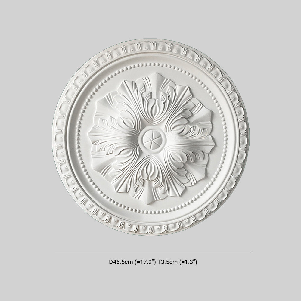 Ray Plaque de Plafond en Plâtre Vintage de style français, Accessoires d'éclairage, 4 Style - Neutralighting
