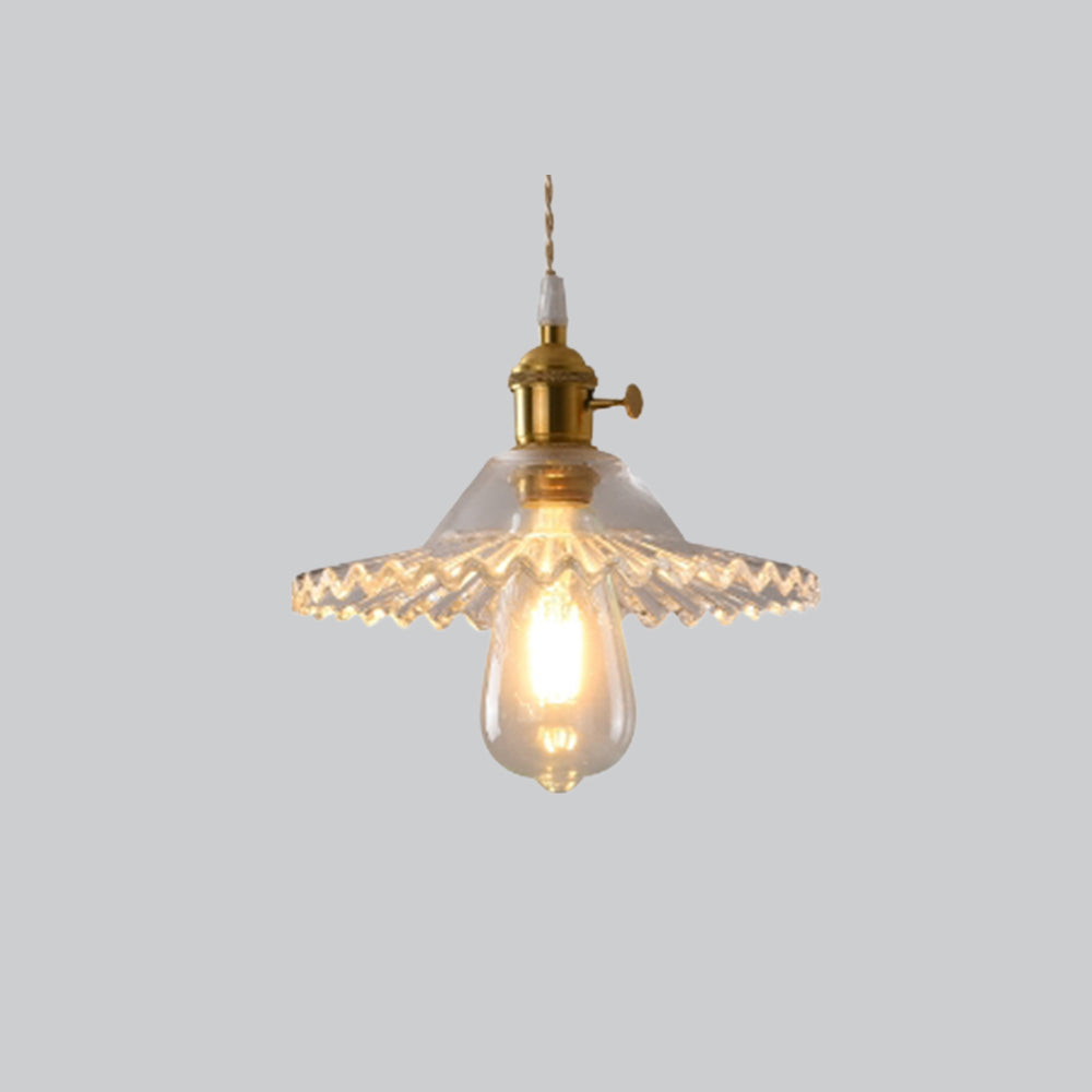 Valentina Luminaires Suspensions Art Deco Floral Vintage Métal/Verre Doré/Clair Salon/Chambre à Coucher - Neutralighting