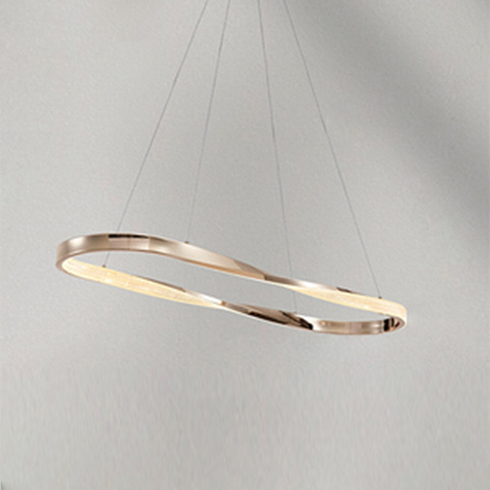 Kristy Luminaires Suspensions Anneau Moderne Métal Acrylique Noir/Cuivre Salon/Chambre à Coucher - Neutralighting