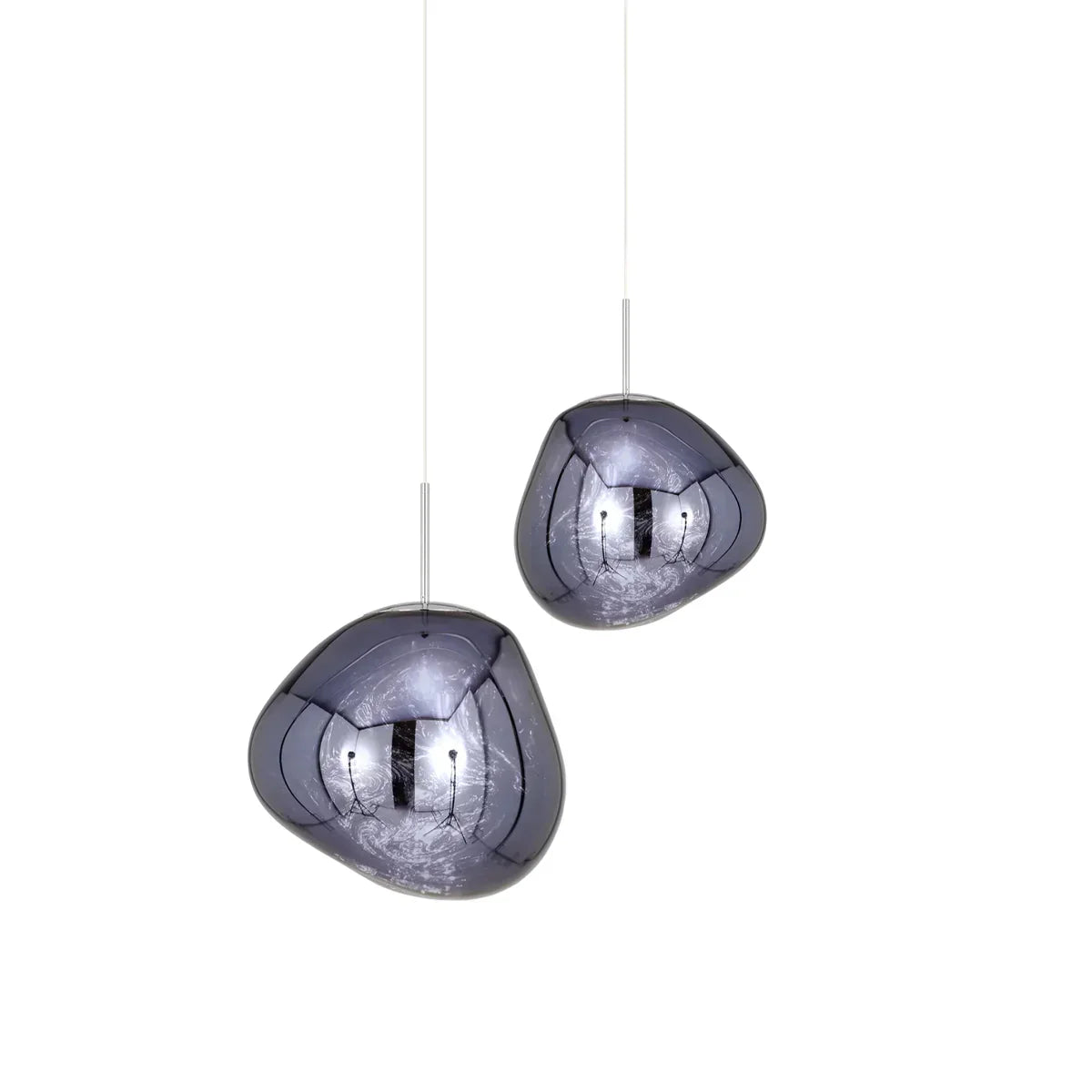 Milo Suspension Moderne en Verre Coloré Irregulier
