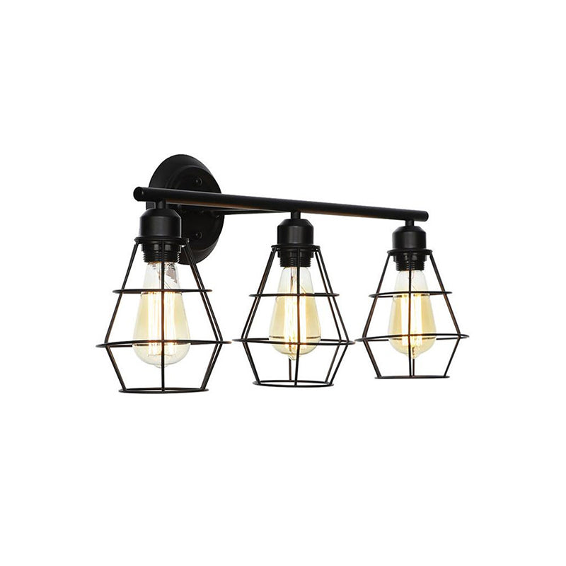 Silva Vanity Applique Murale Dôme Vintage, 4 Modèles, Métal, Noir, Salon - Neutralighting