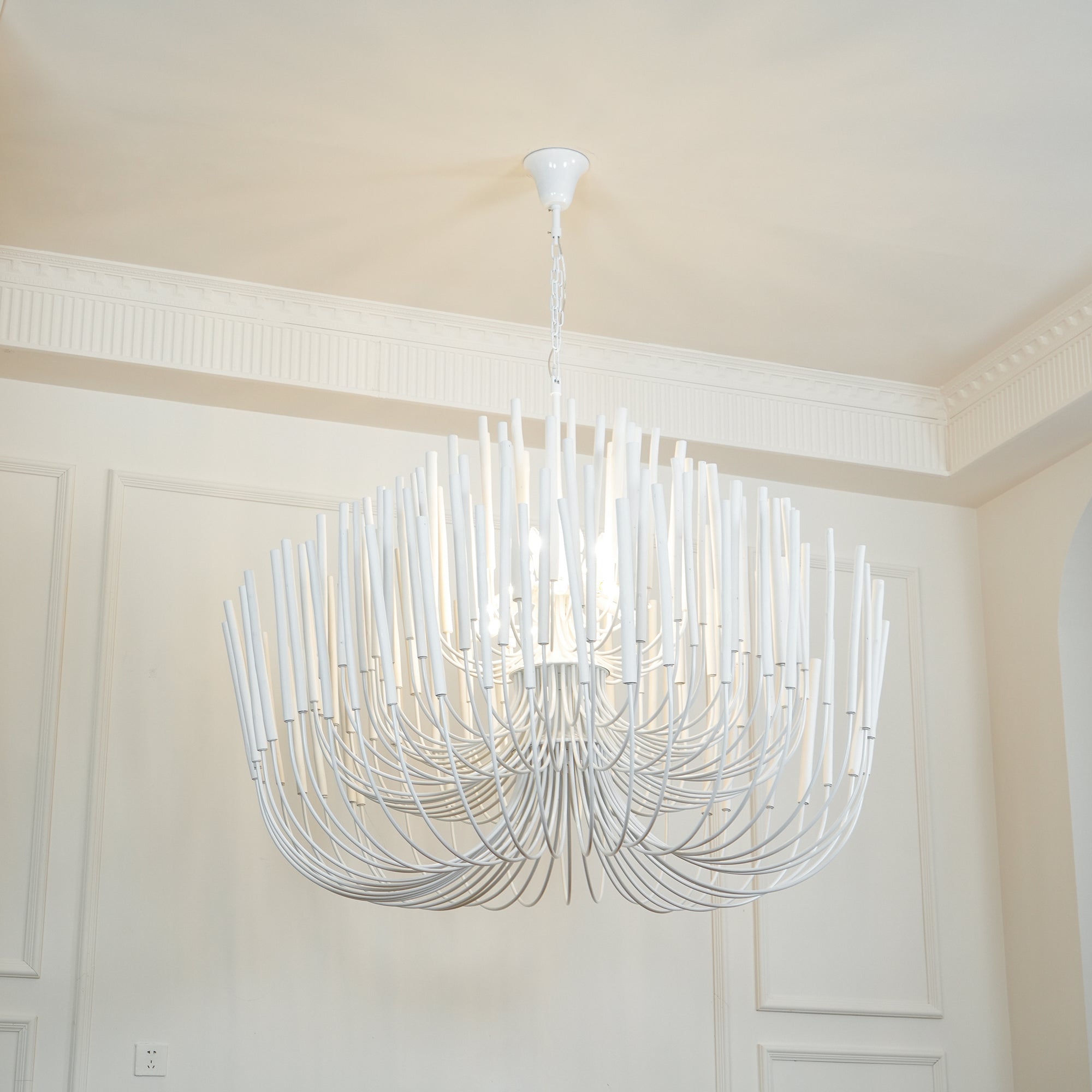 Ulshayra Postmodern Luxury Multi-Stick Wooden Metal Chandelier - Lamp Copper