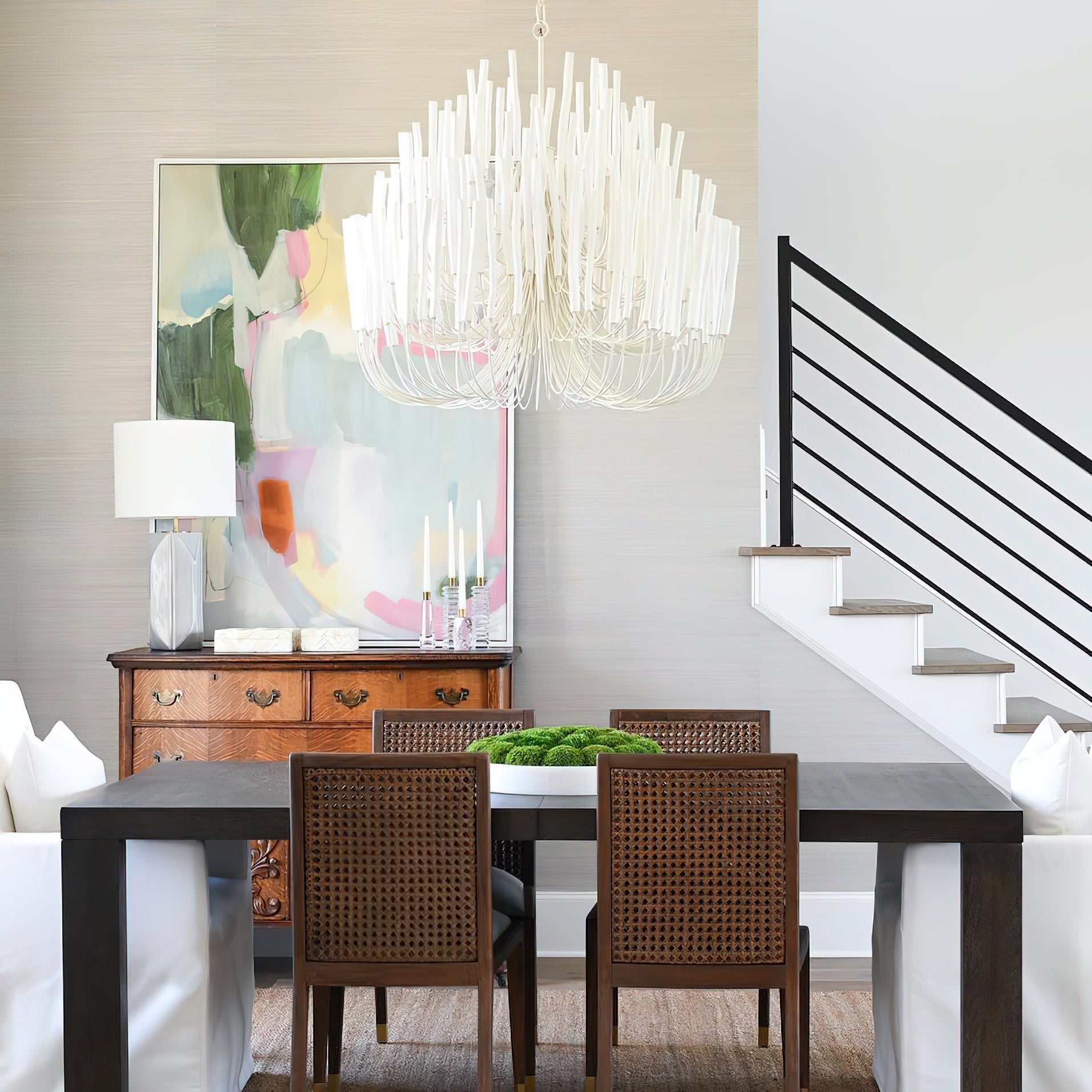Ulshayra Postmodern Luxury Multi-Stick Wooden Metal Chandelier - Lamp Copper