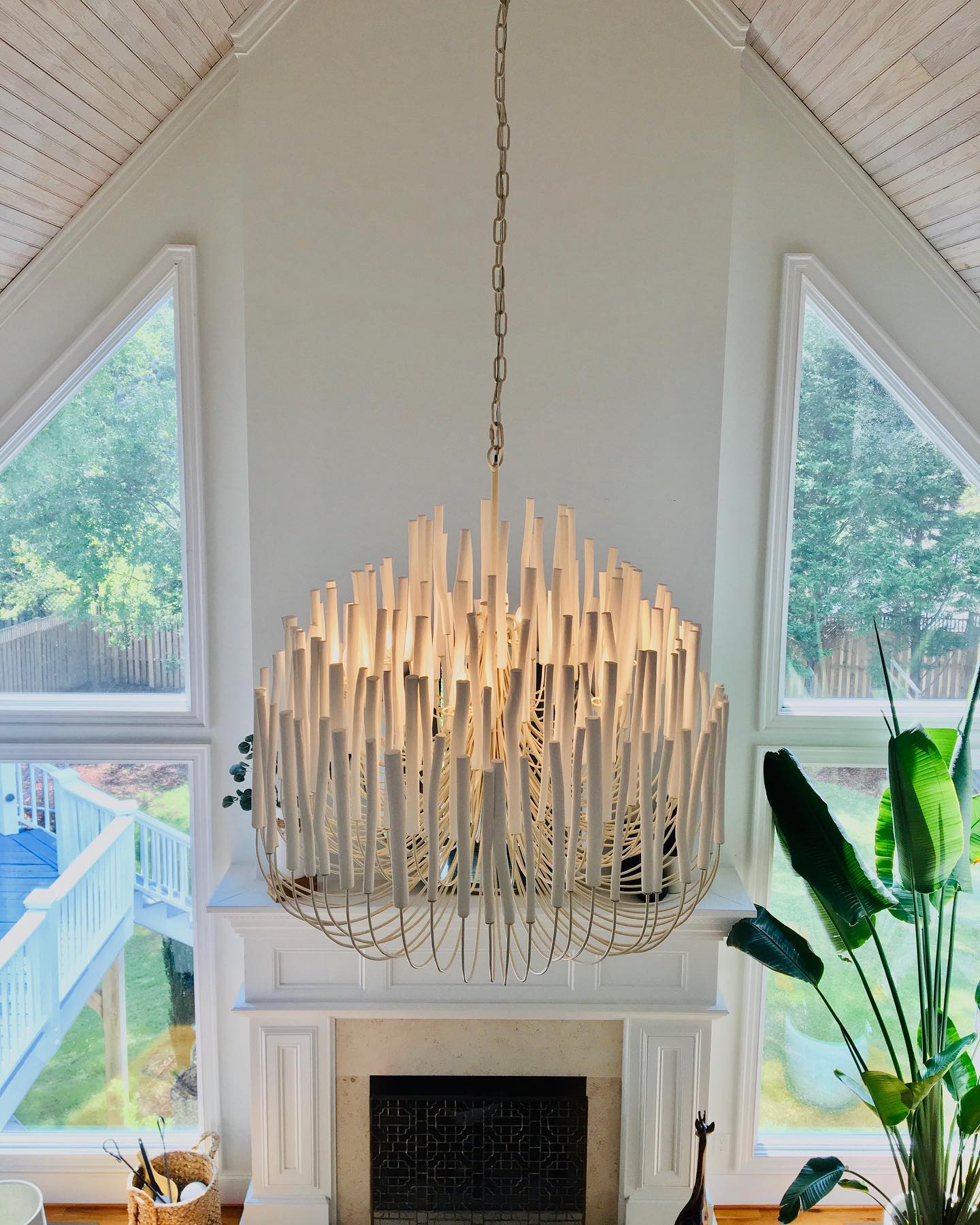 Ulshayra Postmodern Luxury Multi-Stick Wooden Metal Chandelier - Lamp Copper