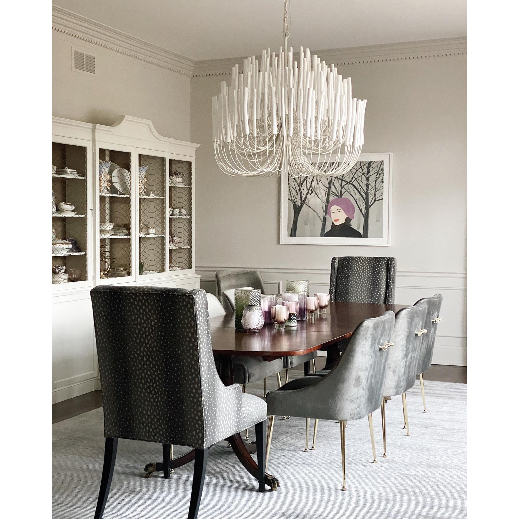Ulshayra Postmodern Luxury Multi-Stick Wooden Metal Chandelier - Lamp Copper