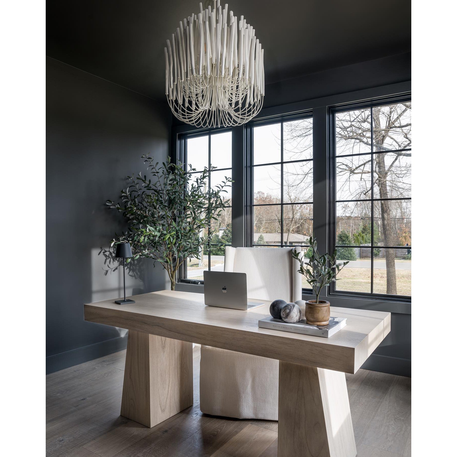 Ulshayra Postmodern Luxury Multi-Stick Wooden Metal Chandelier - Lamp Copper