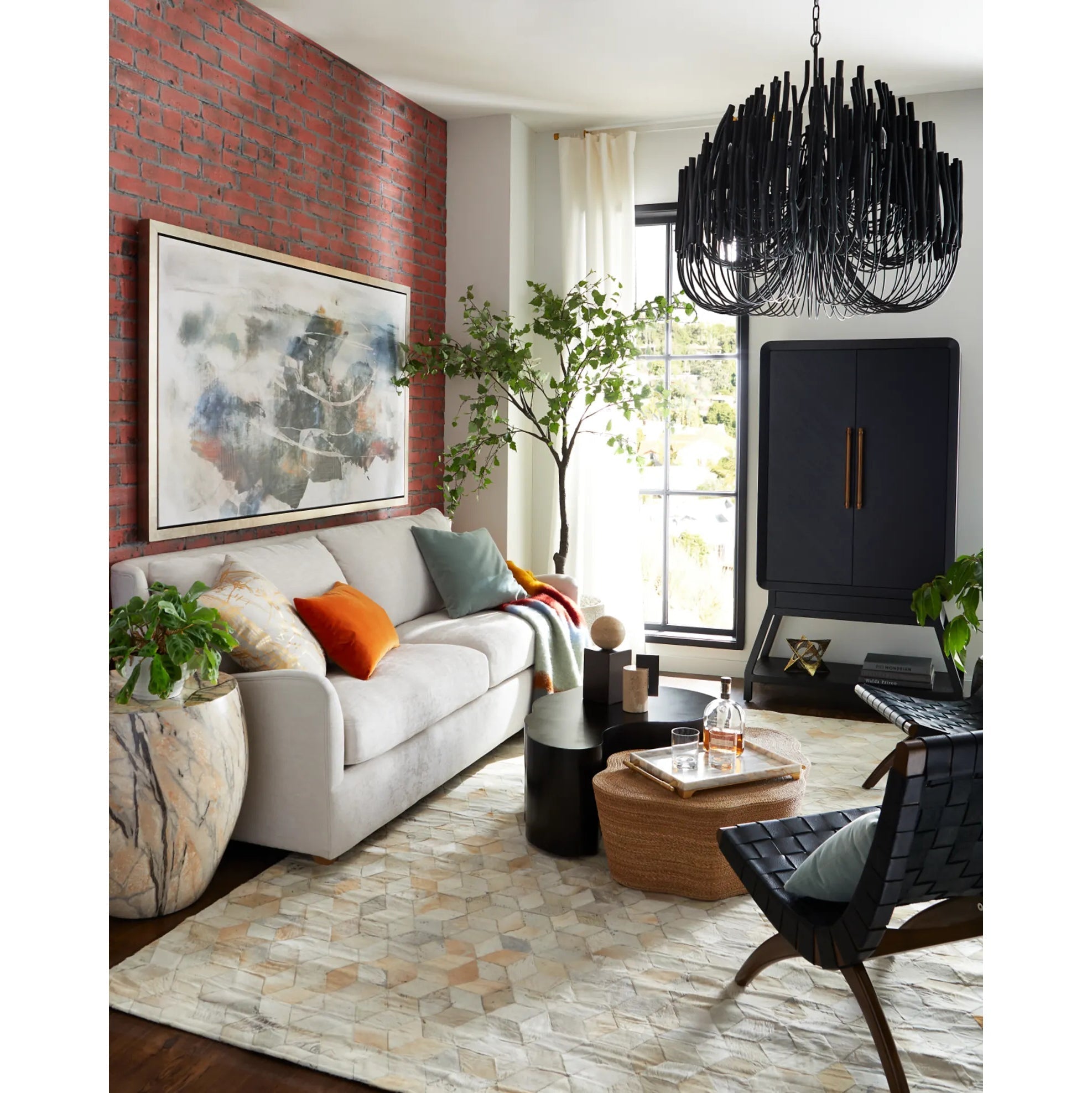 Ulshayra Postmodern Luxury Multi-Stick Wooden Metal Chandelier - Lamp Copper