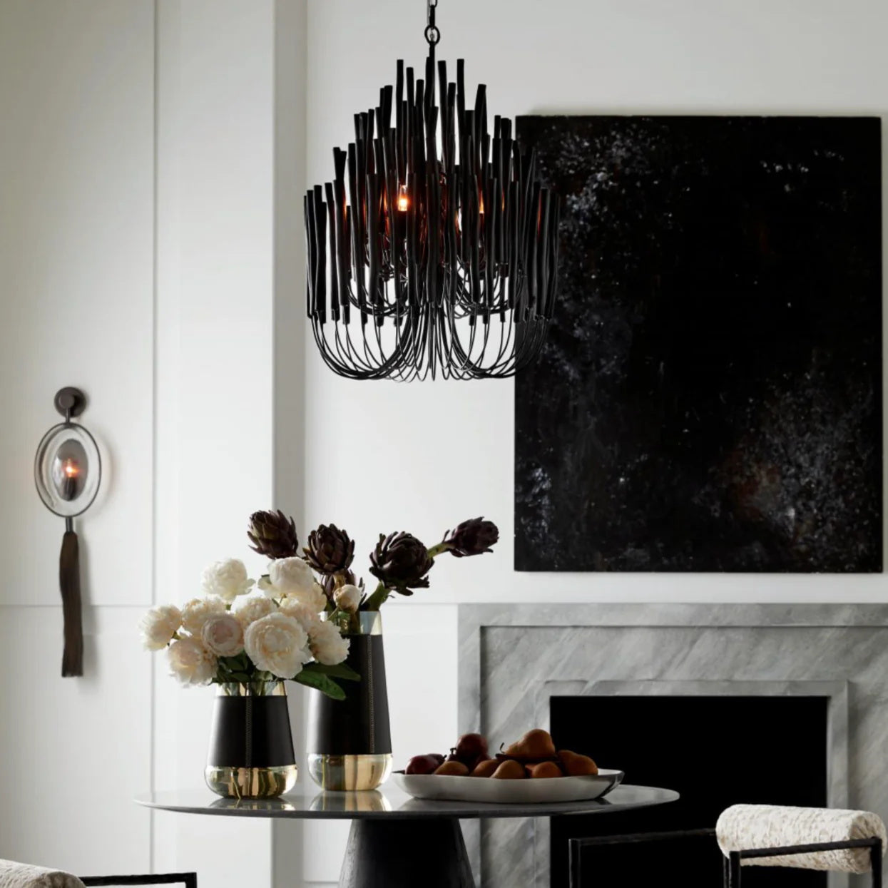 Ulshayra Postmodern Luxury Multi-Stick Wooden Metal Chandelier - Lamp Copper