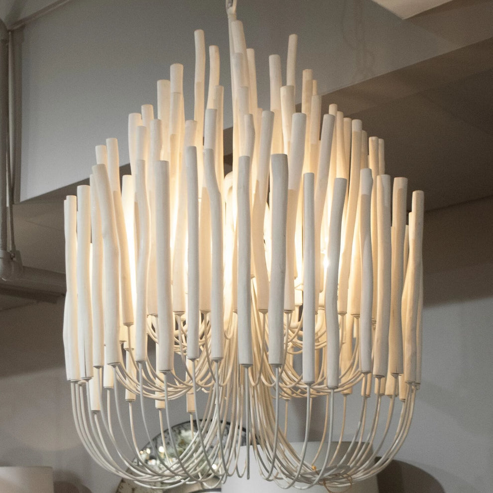 Ulshayra Postmodern Luxury Multi-Stick Wooden Metal Chandelier - Lamp Copper